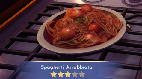 dreamlight valley spaghetti arrabbiata|How to Make Spaghetti Arrabbiata in Disney。